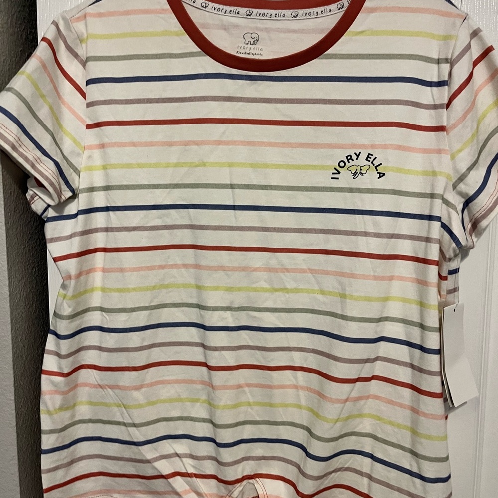 Ivory Ella striped shirt in medium
